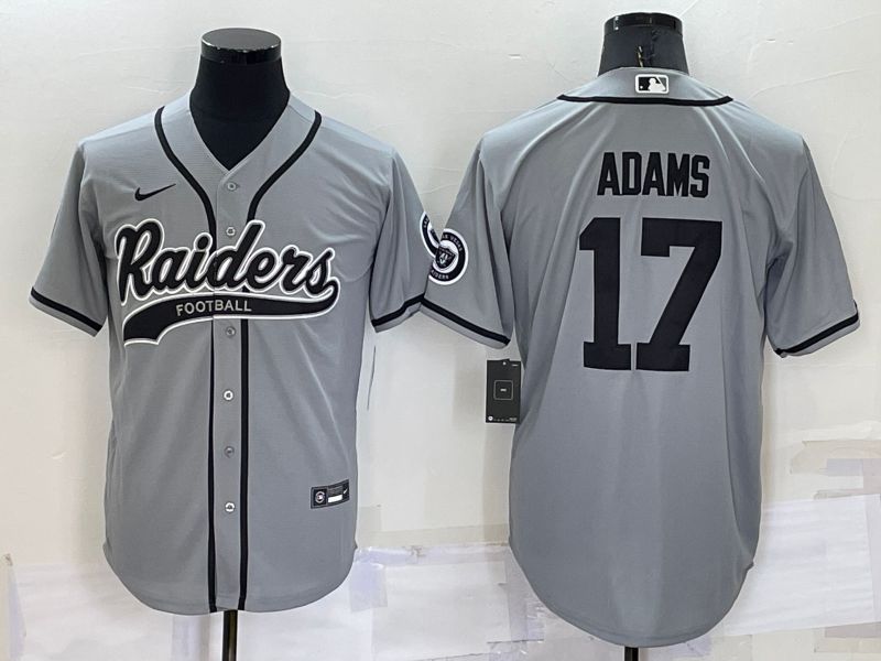 Men Oakland Raiders #17 Adams Grey Nike Co branded NFL Jersey